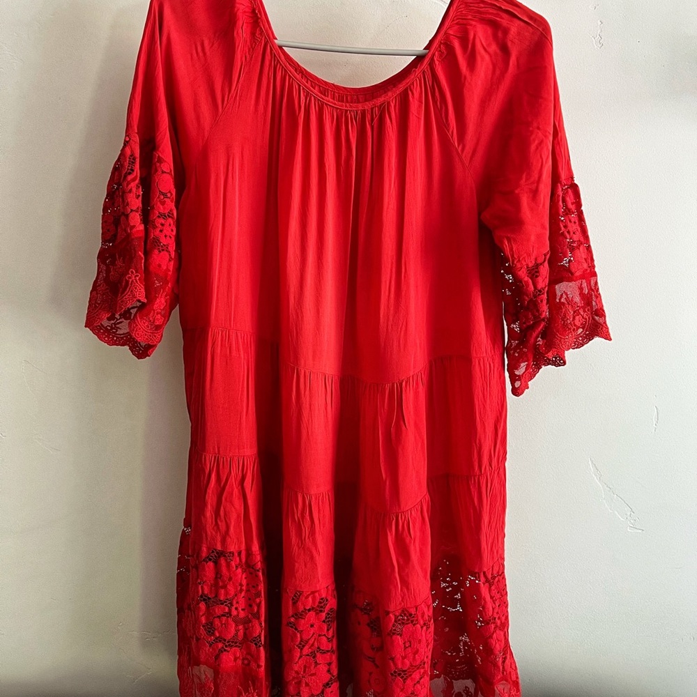 OVERSIZED RED SUMMER DRESS